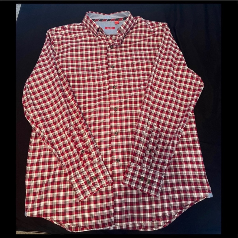 striped button-down shirt